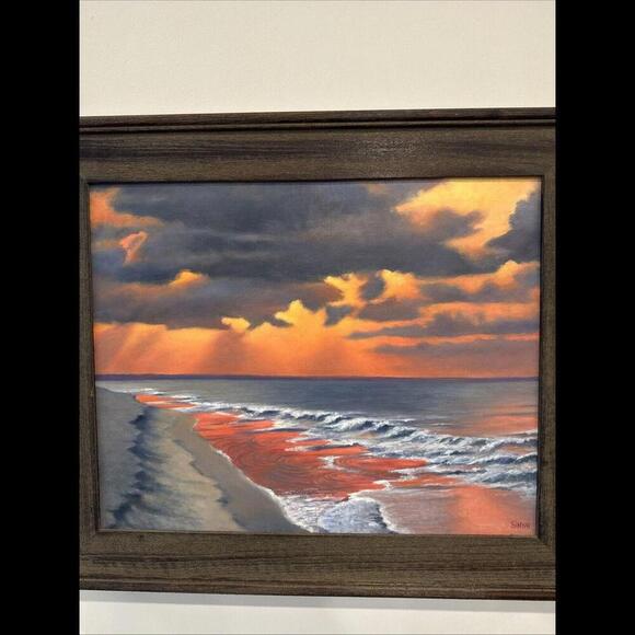 Original Susan Meyer Sinyai Oil on Panel 26" x 21" framed - Picture 7 of 16